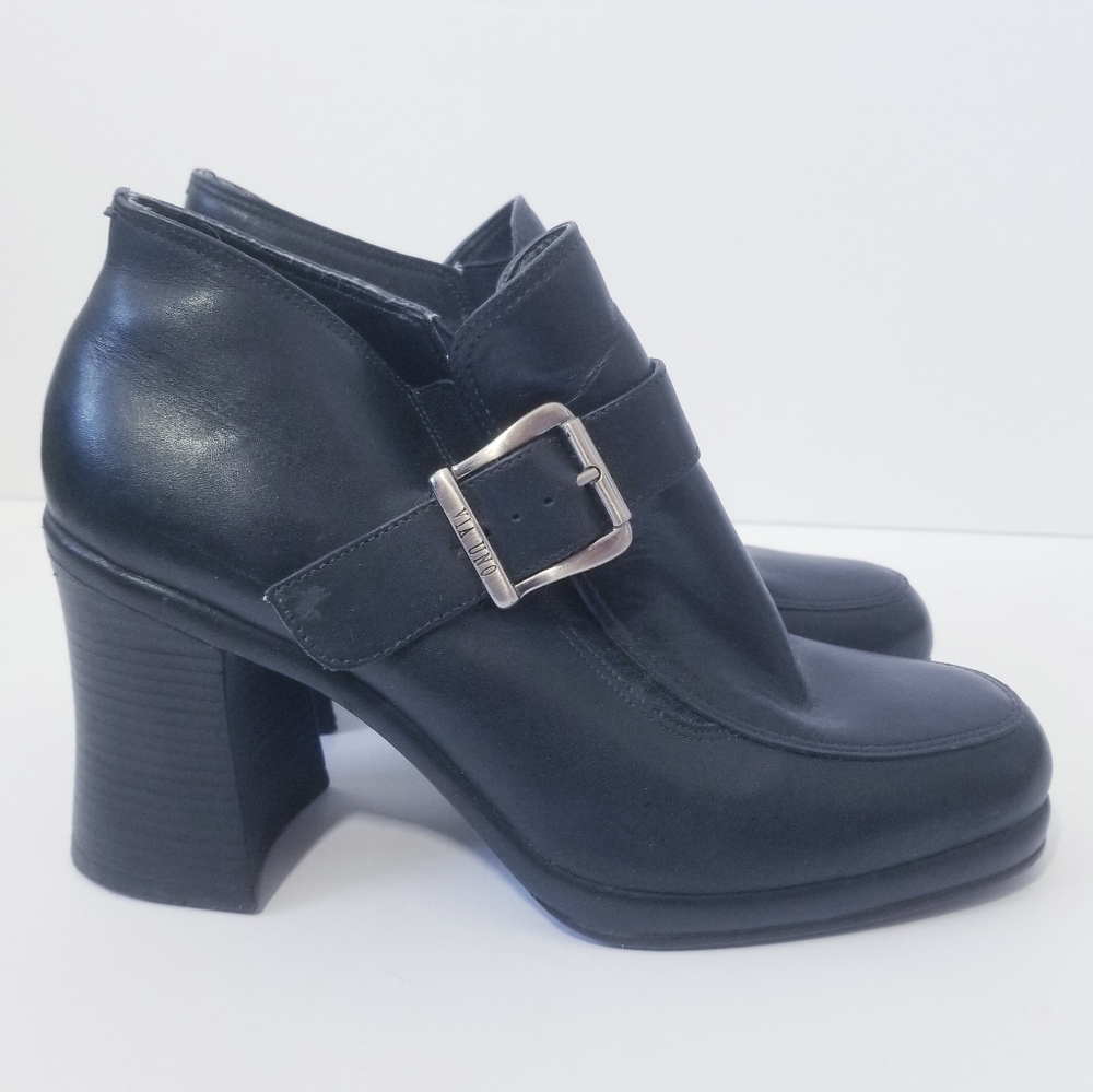Vintage 90's Chunky Ankle Boots Size 10 Y2K